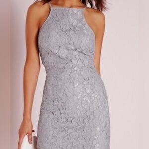 Lulu’s Blue Floral Lace Dress Size Small